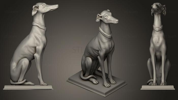 3D model Grey Hound Statue (STL)